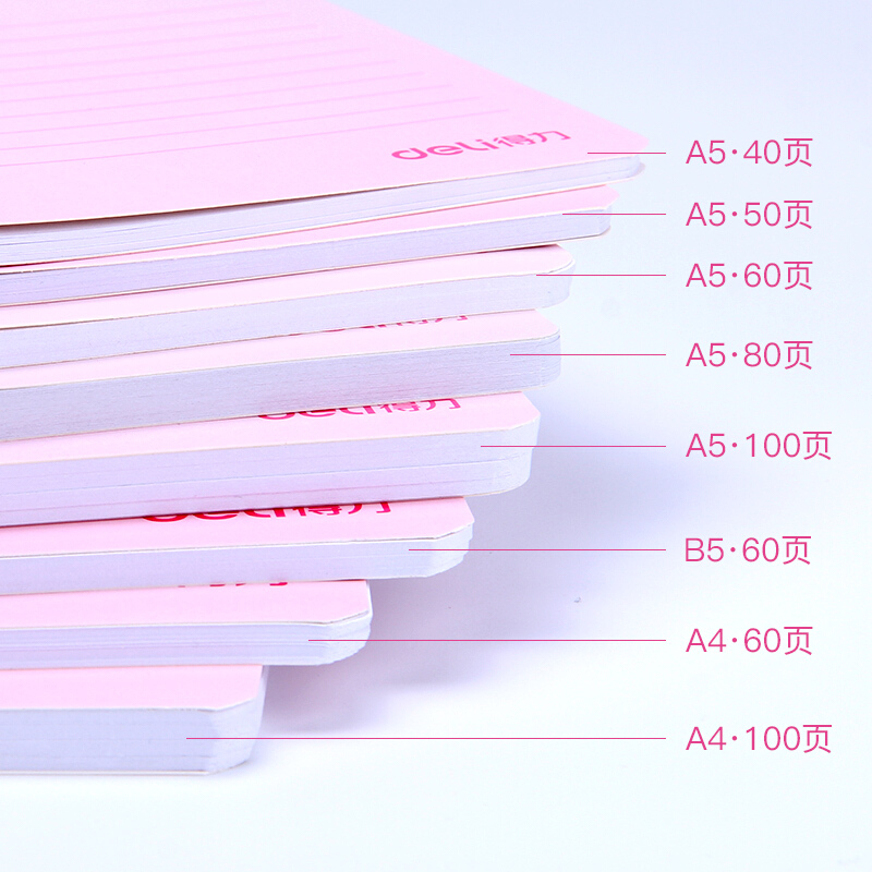 得力（deli） 7684 螺旋裝訂本 記事本 A5/80頁 6本裝_http://bzsa.cn/img/images/C201902/1550813612212.jpg