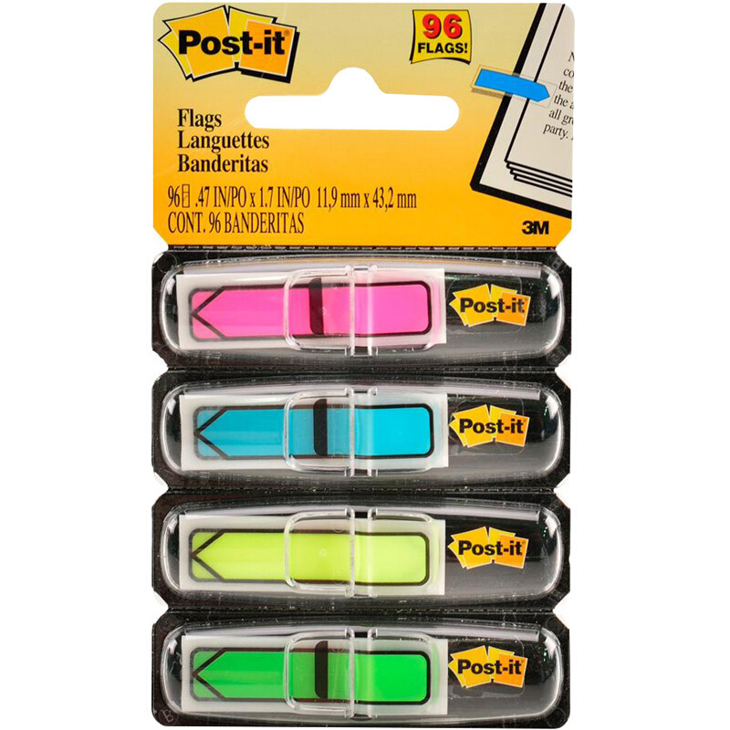 3M（Post-it） 684-ARR4 箭頭指示標(biāo)簽/報(bào)事貼 24片*4色/包_http://bzsa.cn/img/images/C201902/1551164401992.jpg
