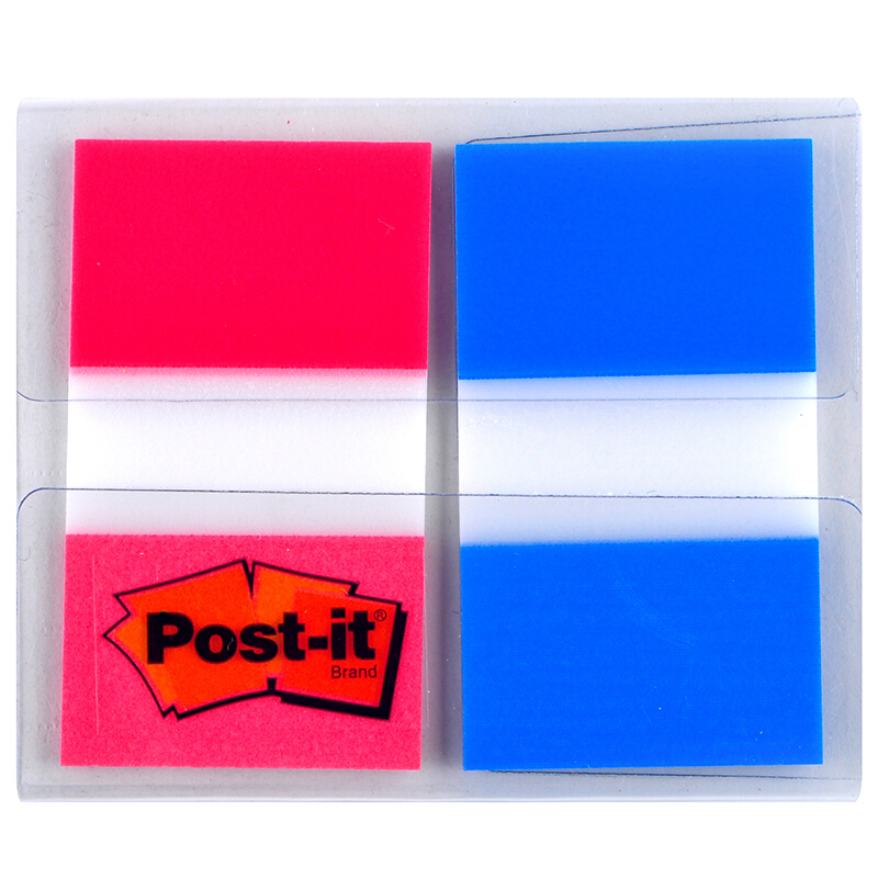 3M（Post-it） 680-2PK-1 透明指示標(biāo)簽/報(bào)事貼 紅藍(lán) 20張*2色/包_http://bzsa.cn/img/images/C201902/1551167817142.jpg