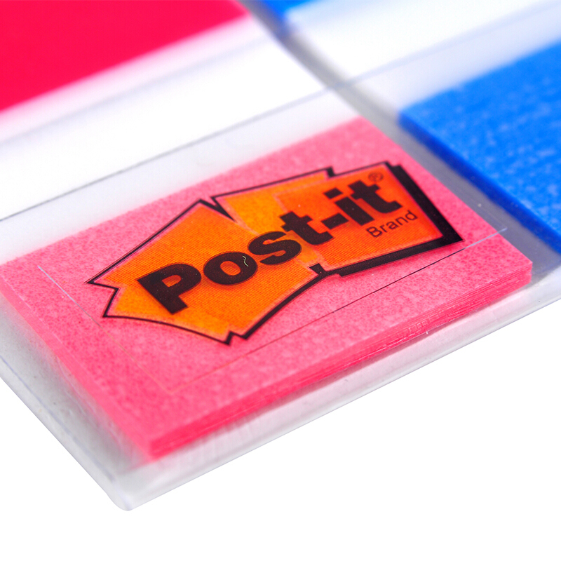 3M（Post-it） 680-2PK-1 透明指示標(biāo)簽/報(bào)事貼 紅藍(lán) 20張*2色/包_http://bzsa.cn/img/images/C201902/1551167817153.jpg