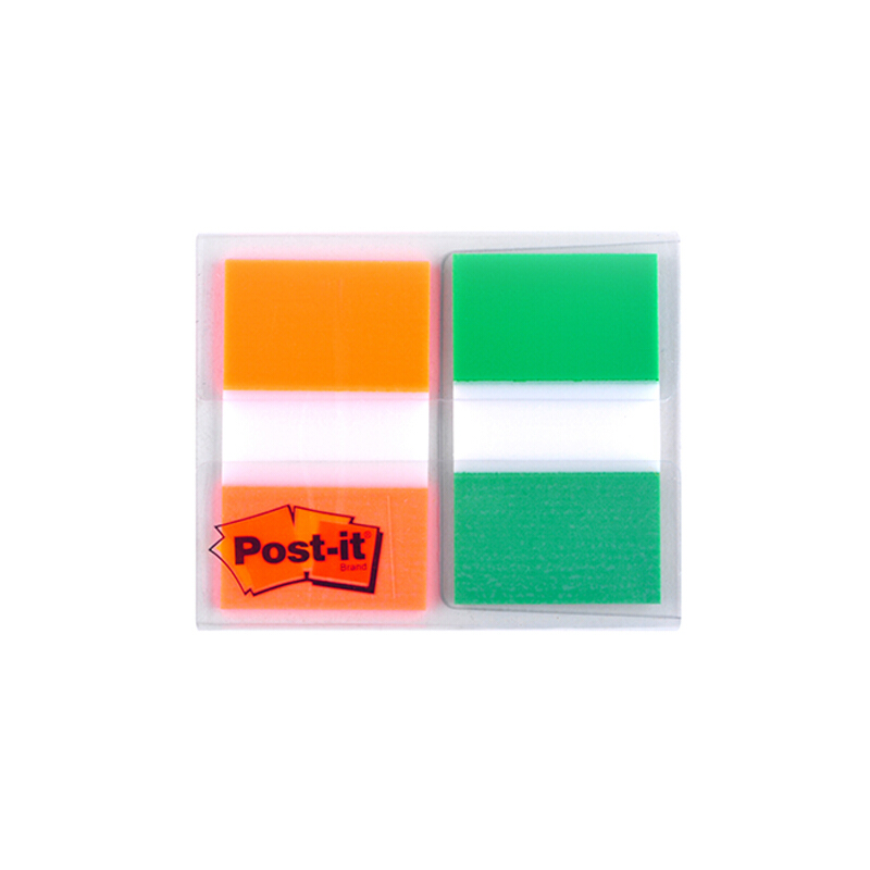 3M（Post-it） 680-2PK-2 透明指示標(biāo)簽/報(bào)事貼 綠橙 20張*2色/包_http://bzsa.cn/img/images/C201902/1551170435024.jpg