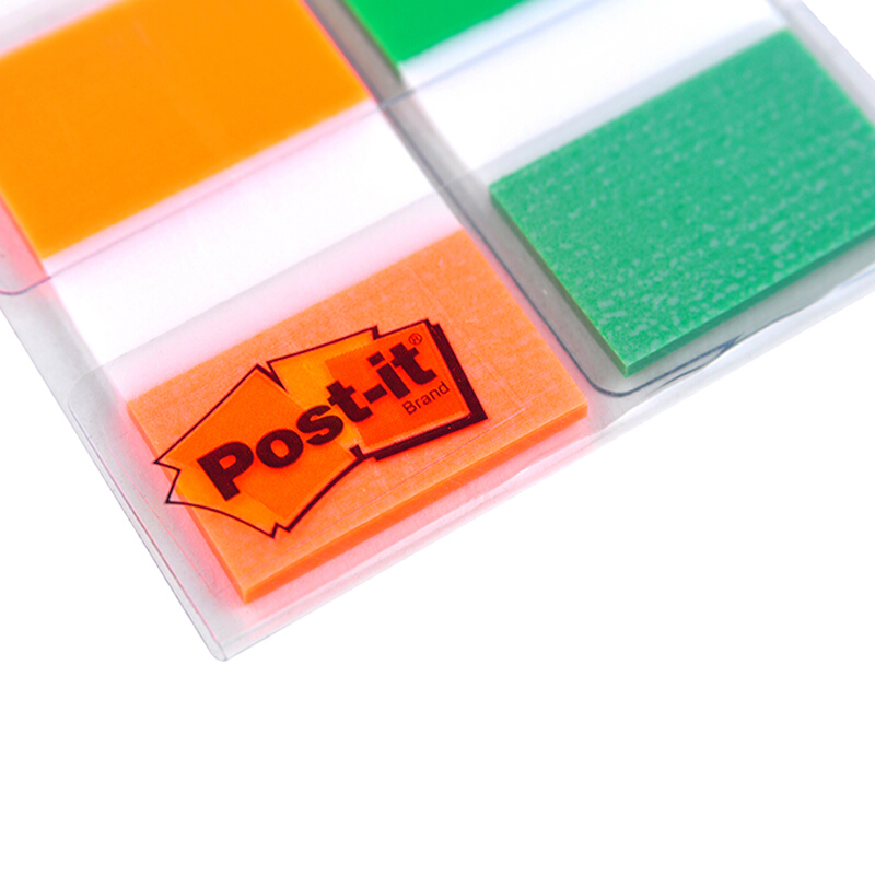 3M（Post-it） 680-2PK-2 透明指示標(biāo)簽/報(bào)事貼 綠橙 20張*2色/包_http://bzsa.cn/img/images/C201902/1551170435034.jpg