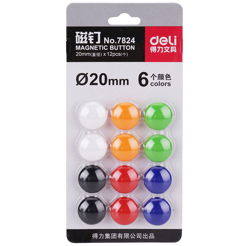 得力（deli） 7824  磁釘白板磁力 固定磁扣 小磁鐵 20mm_http://bzsa.cn/img/images/C201902/1551253436615.jpg