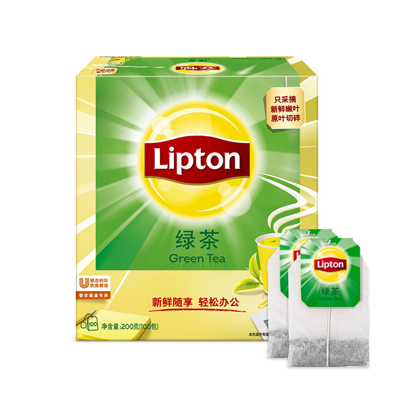 立頓（Lipton） 茶葉 100包200g 袋泡茶茶包(綠茶)_http://bzsa.cn/img/images/C201902/1551337854615.jpg