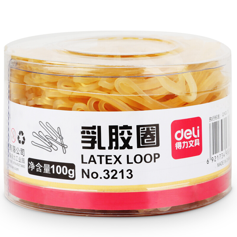 得力（deli） 3213 強(qiáng)韌性乳膠圈 橡皮筋 筒裝100g_http://bzsa.cn/img/images/C201903/1551687787320.jpg