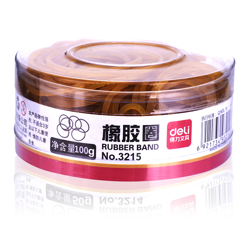 得力（deli） 3215 橡皮筋 乳膠圈  筒裝  100g_http://bzsa.cn/img/images/C201903/1551688338566.jpg