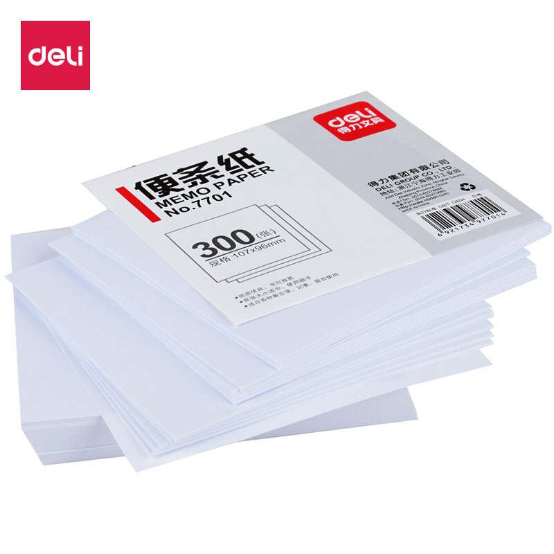 得力（deli） 7701 便簽紙/便條紙（107*96mm）300張 _http://bzsa.cn/img/images/C201903/1551853793608.jpg