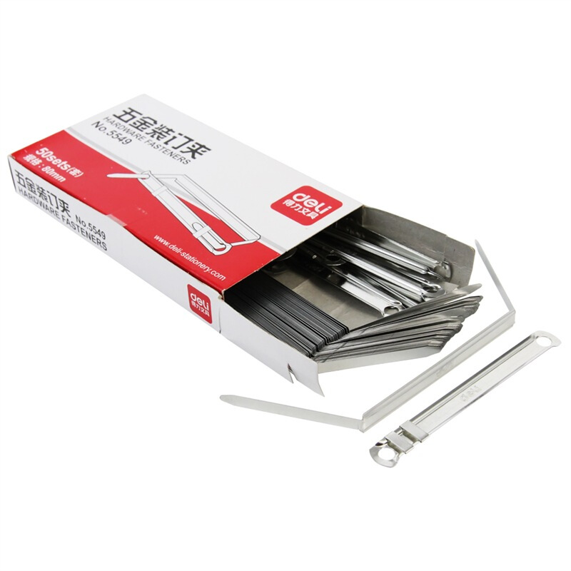 得力（deli） 5549 80mm 抗壓金屬裝訂夾 50套/單盒_http://bzsa.cn/img/images/C201903/1551856769205.jpg