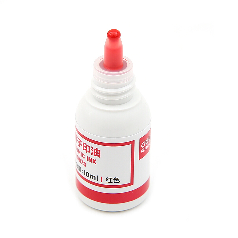 得力（deli） 9873 原子快干印油 印泥 10ml(紅色)_http://bzsa.cn/img/images/C201903/1552008400000.jpg