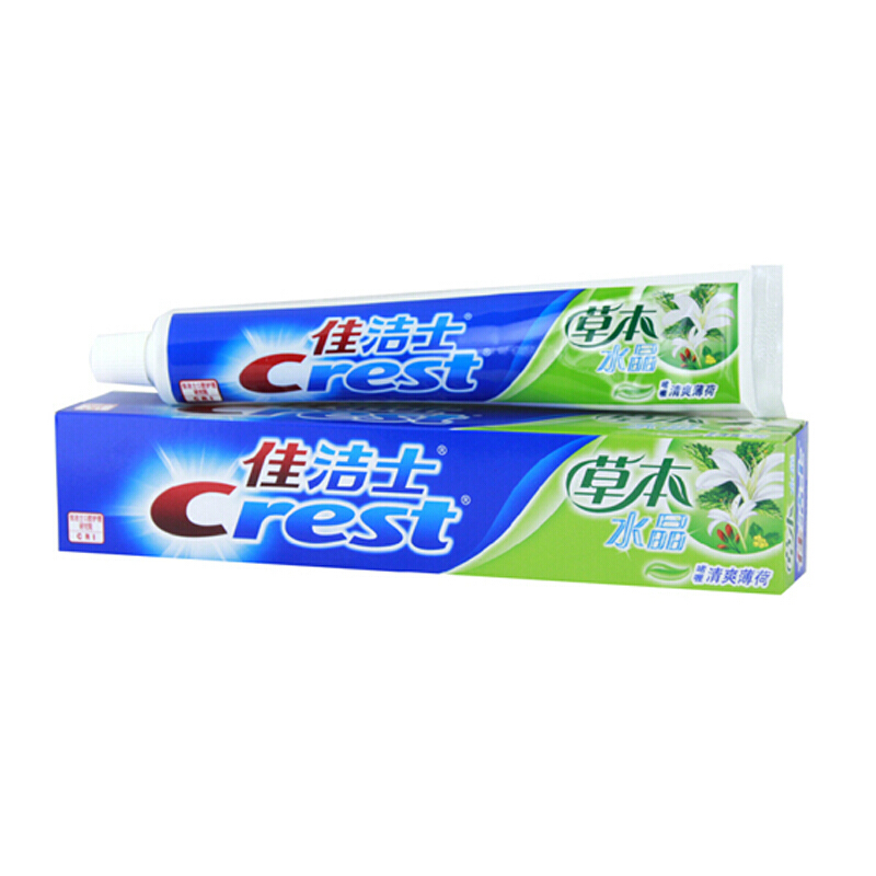 佳潔士（CREST） 草本水晶牙膏（清爽薄荷香型）90g_http://bzsa.cn/img/images/C201903/1552036235068.jpg