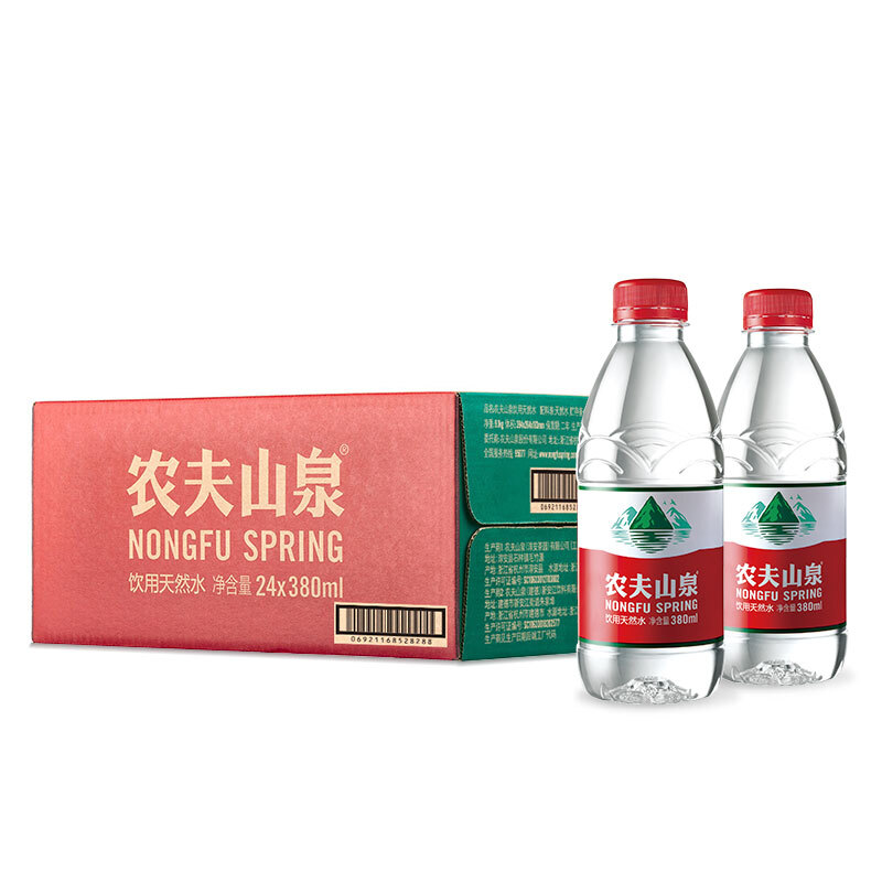 農(nóng)夫山泉（NONGFU SPRING） 380ml  飲用天然水 1*24瓶 整箱_http://bzsa.cn/img/images/C201903/1552381569684.jpg