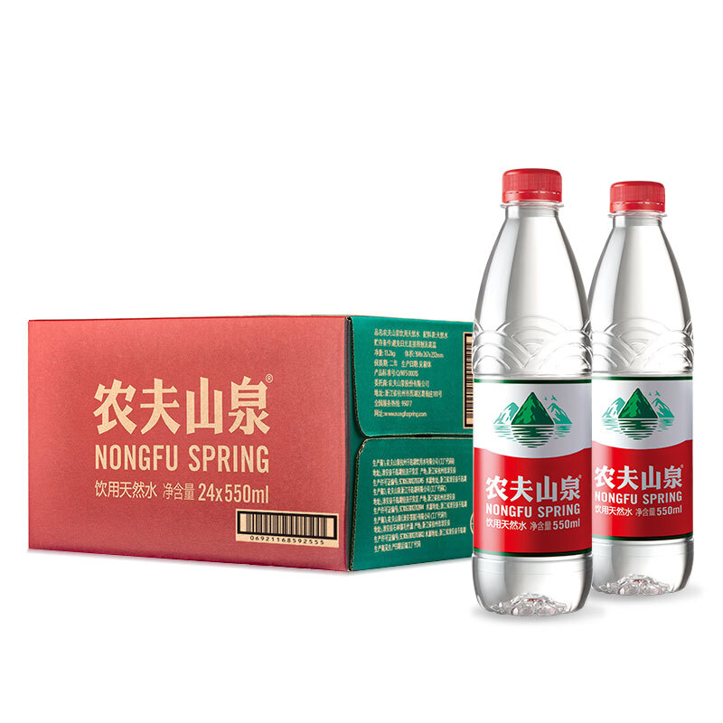 農(nóng)夫山泉（NONGFU SPRING） 550ml  飲用天然水 1*24瓶 整箱_http://bzsa.cn/img/images/C201903/1552381947254.jpg