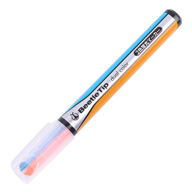 國譽(yù)(KOKUYO)雙色甲殼蟲雙頭熒光筆PM-L303-3S_http://bzsa.cn/img/images/C201906/1560924731609.jpg