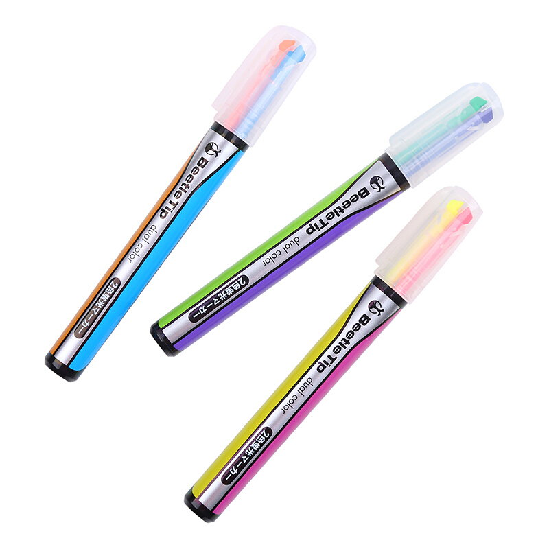 國譽(yù)(KOKUYO)雙色甲殼蟲雙頭熒光筆PM-L303-3S_http://bzsa.cn/img/images/C201906/1560924734702.jpg