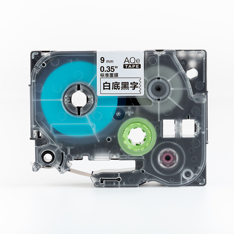 愛墨 AQe-131（12mm）標(biāo)準(zhǔn)覆膜標(biāo)簽打印機(jī)色帶 紅底黑字_http://bzsa.cn/img/images/C201907/1564102878901.jpg