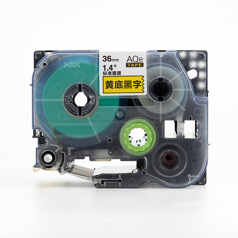 愛墨 AQe-641（18mm）標準覆膜標簽打印機色帶  白底黑字_http://bzsa.cn/img/images/C201907/1564102988896.jpg