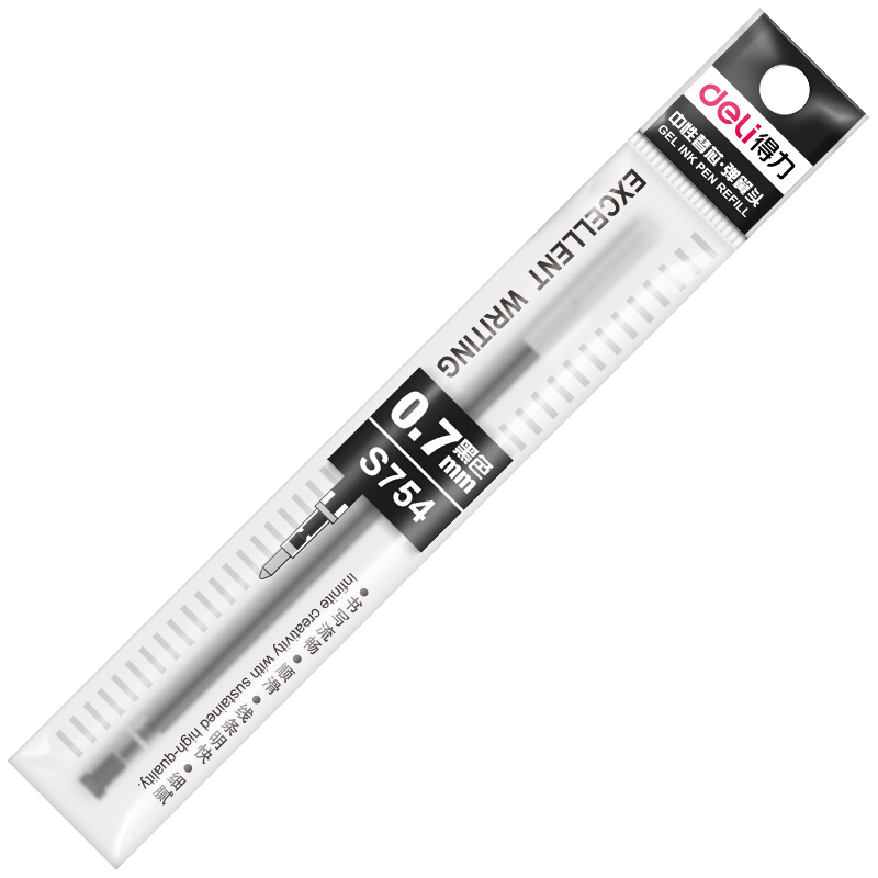 得力（deli）S754 中性筆芯 簽字筆芯0.7mm 20支/盒 (黑色)_http://bzsa.cn/img/images/C201910/1570756139141.jpg