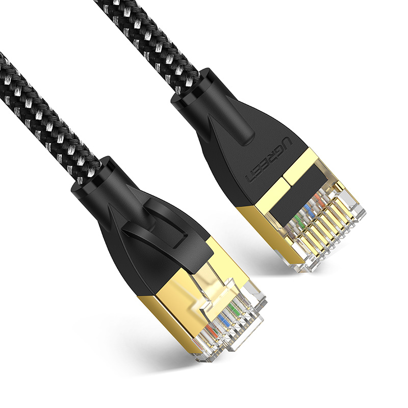 綠聯(lián)（UGREEN）超六類網(wǎng)線 CAT6a類純銅萬兆高速網(wǎng)絡(luò)連接線 電腦寬帶8芯雙絞線 成品屏蔽跳線 2米 黑 50352_http://bzsa.cn/img/images/C202007/1593594666810.jpg