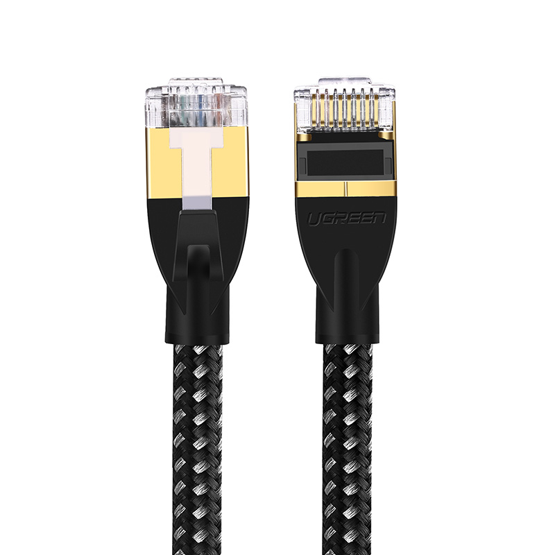 綠聯(lián)（UGREEN）超六類網(wǎng)線 CAT6a類純銅萬兆高速網(wǎng)絡(luò)連接線 電腦寬帶8芯雙絞線 成品屏蔽跳線 2米 黑 50352_http://bzsa.cn/img/images/C202007/1593594668938.jpg