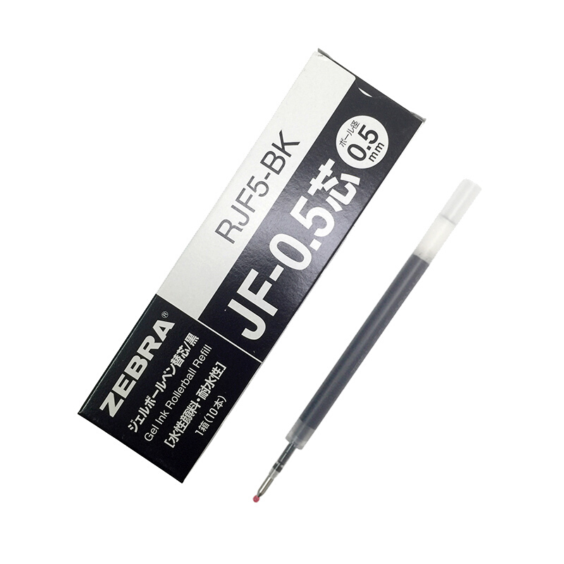 斑馬（ZEBRA）0.5mm按動中性筆替芯RJF5-BK/10支裝(黑色筆芯)_http://bzsa.cn/img/images/C202007/1594368379646.jpg
