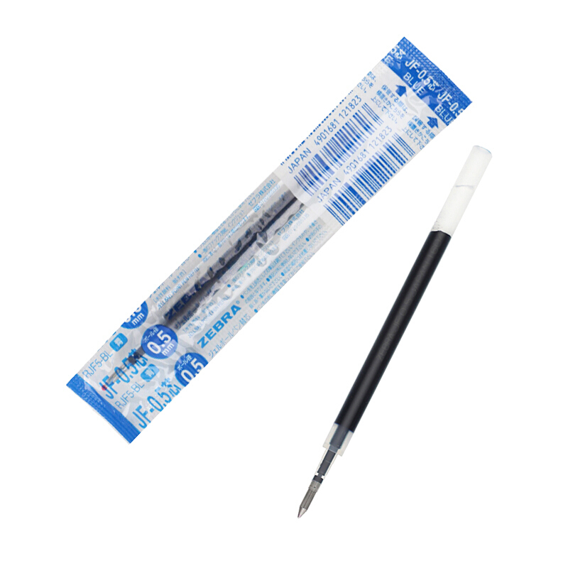 斑馬（ZEBRA）0.5mm按動中性筆芯 RJF5-BL/10支裝(藍(lán)色筆芯)_http://bzsa.cn/img/images/C202007/1594368572906.jpg