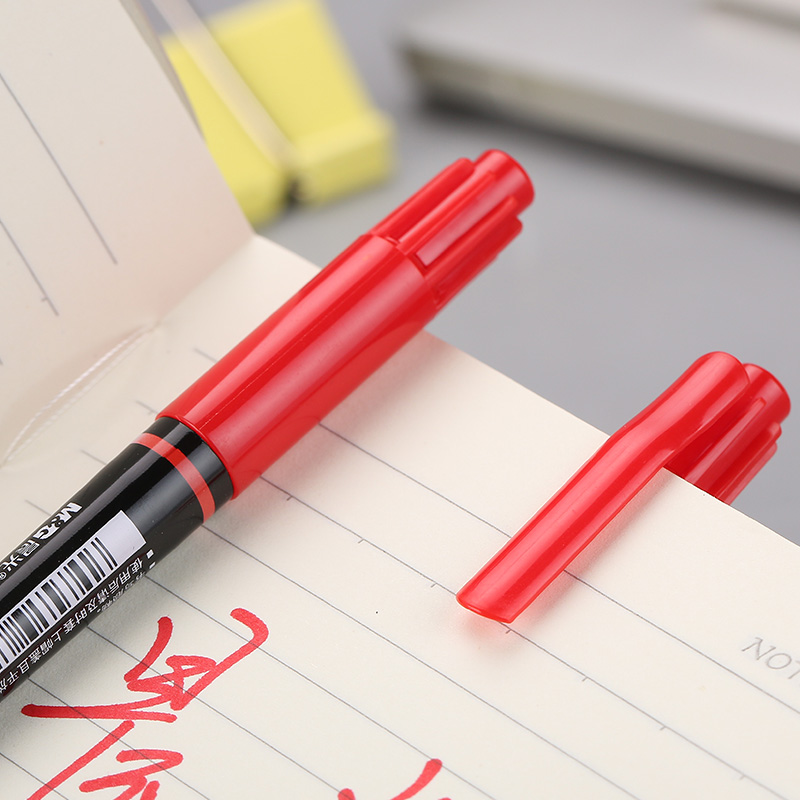 晨光（M&G） MG 2130 小雙頭油性記號(hào)筆 單支裝（紅色）_http://bzsa.cn/img/images/C202008/1598340417442.jpg