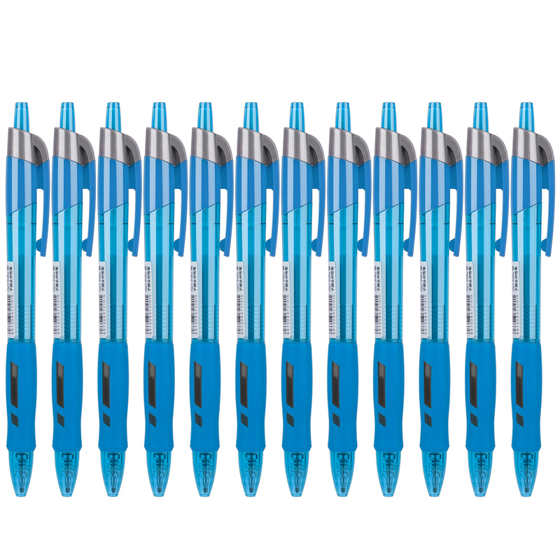 得力（deli）S08 按動(dòng)子彈頭中性筆 藍(lán)色簽字筆 0.5mm 12支/盒_http://bzsa.cn/img/images/C202009/1599199216041.jpg