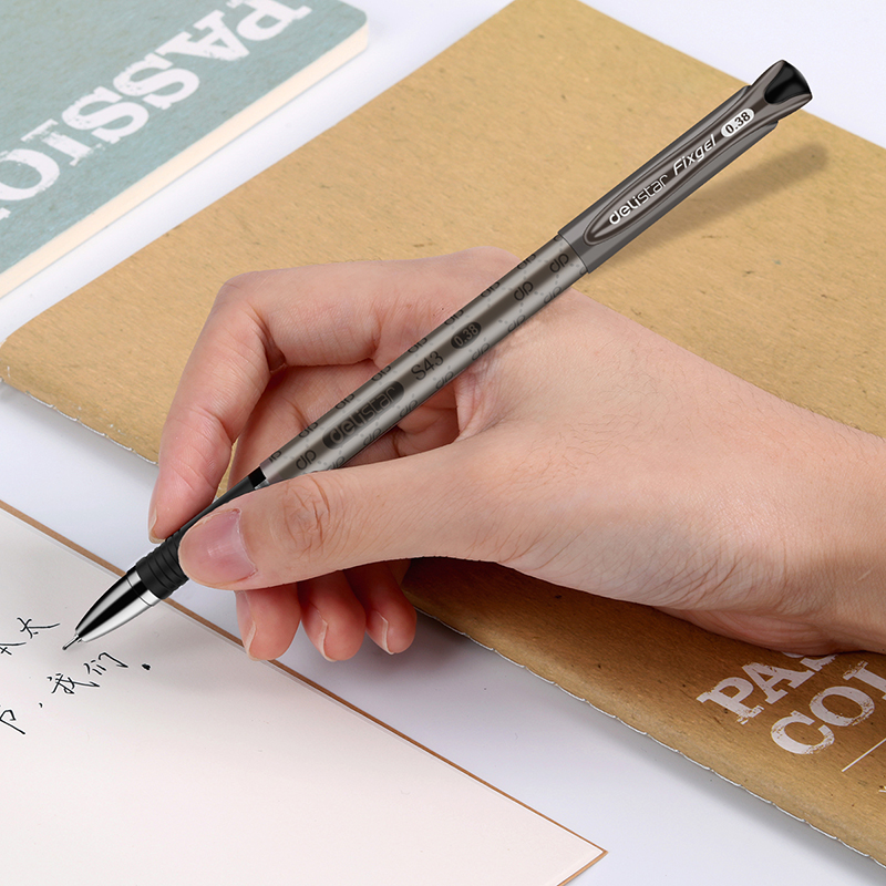 得力（deli）S43 財(cái)務(wù)專用中性筆 黑色簽字筆 0.38mm 12支盒_http://bzsa.cn/img/images/C202009/1599443878520.jpg