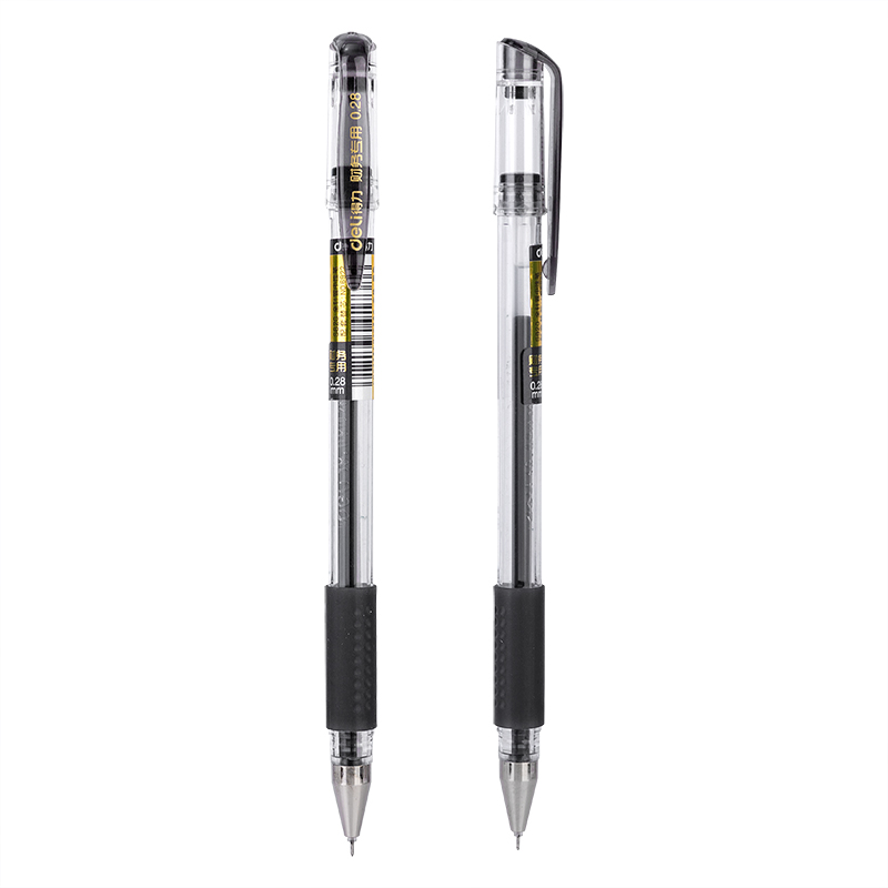 得力（deli）S820 財務專用中性筆 黑色簽字筆 0.28mm 12支盒_http://bzsa.cn/img/images/C202009/1599444243475.jpg