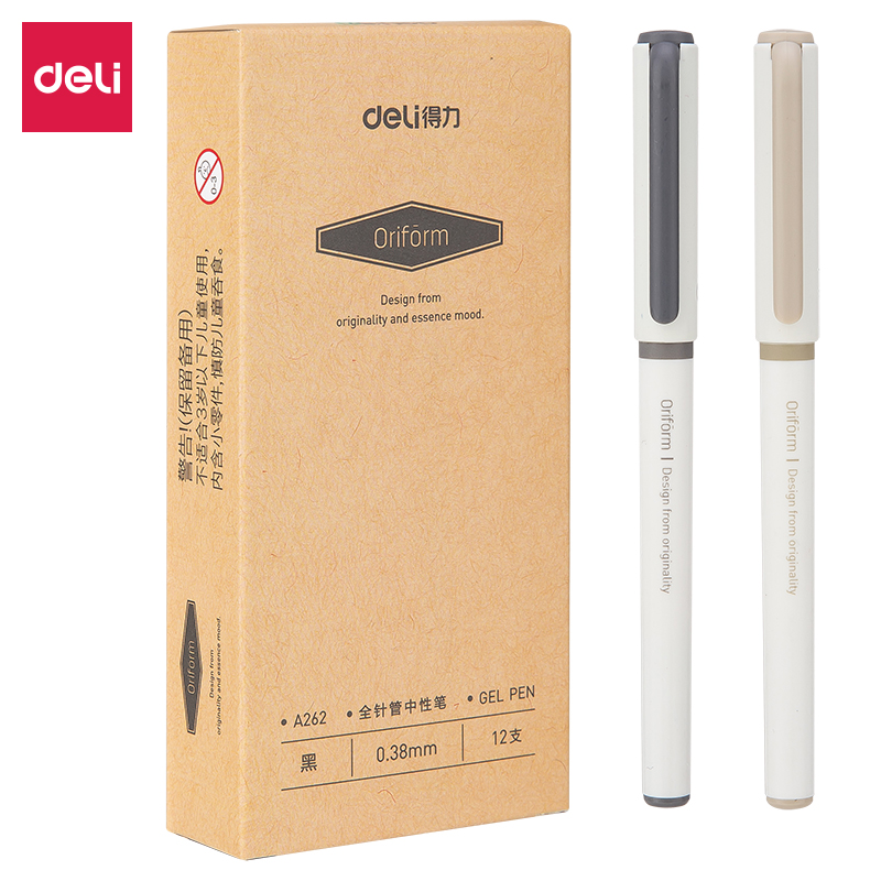 得力（deli）A262 零系中性筆 黑色簽字筆 0.38mm 12支/盒_http://bzsa.cn/img/images/C202009/1599449454860.jpg