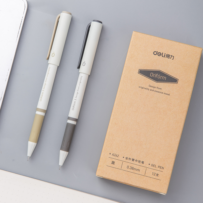 得力（deli）A262 零系中性筆 黑色簽字筆 0.38mm 12支/盒_http://bzsa.cn/img/images/C202009/1599449462208.jpg