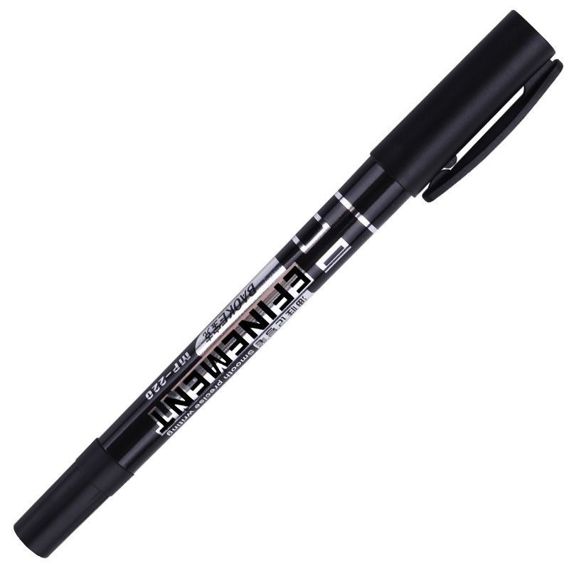 寶克（BAOKE） MP-220 油性小雙頭記號筆 12支/盒 黑色_http://bzsa.cn/img/images/C202009/1599724369901.jpg