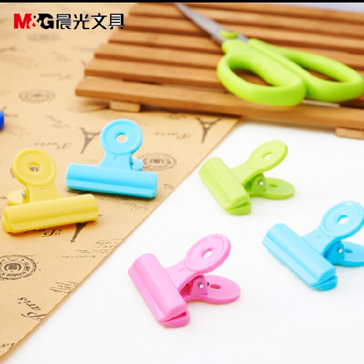 晨光（M&G） ABS92751 彩色塑膠票夾票據(jù)夾 64mm 5只袋 