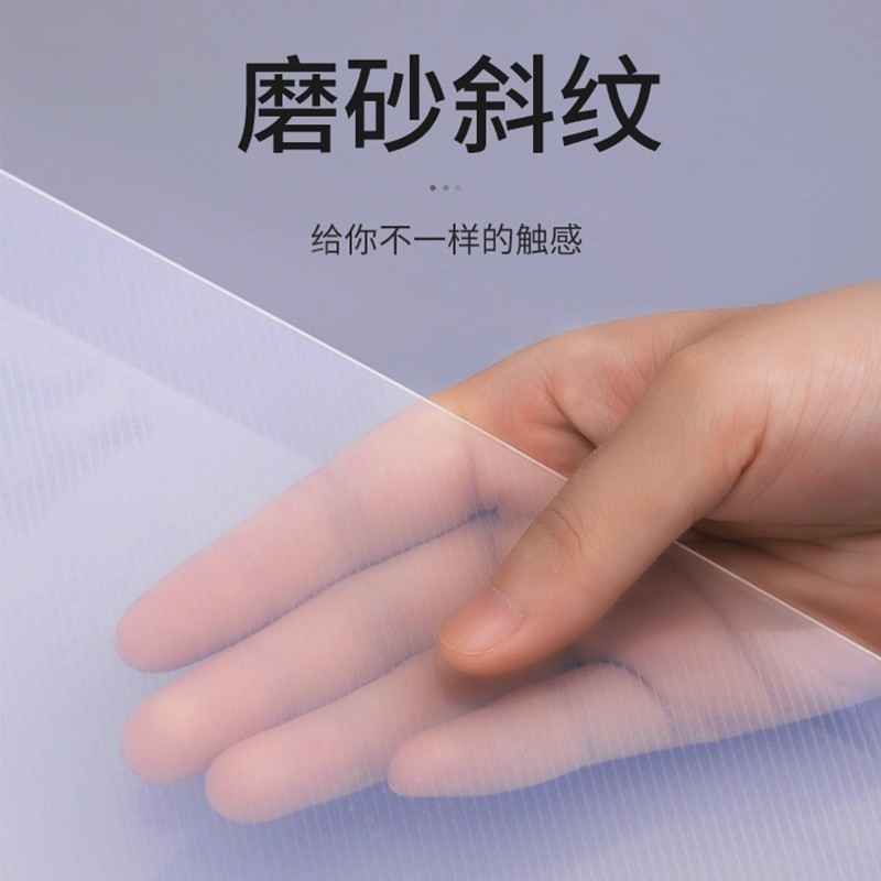 得力（deli） PE110-T A4打孔透明文件夾 半透明色_http://bzsa.cn/img/images/C202009/1600852321372.jpg