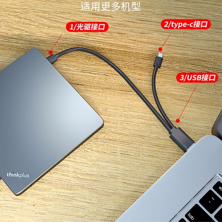 聯(lián)想（Lenovo）TX800 外置光驅 超薄外置DVD刻錄機 24倍速 高速移動光驅 Type-C+USB雙接口/1年保修_http://bzsa.cn/img/images/C202103/1615361911666.jpg