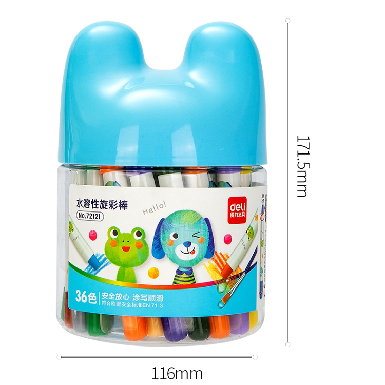 得力(deli) 36色 水溶性油畫棒 可水洗蠟筆 72121_http://bzsa.cn/img/images/C202103/1615965107702.jpg