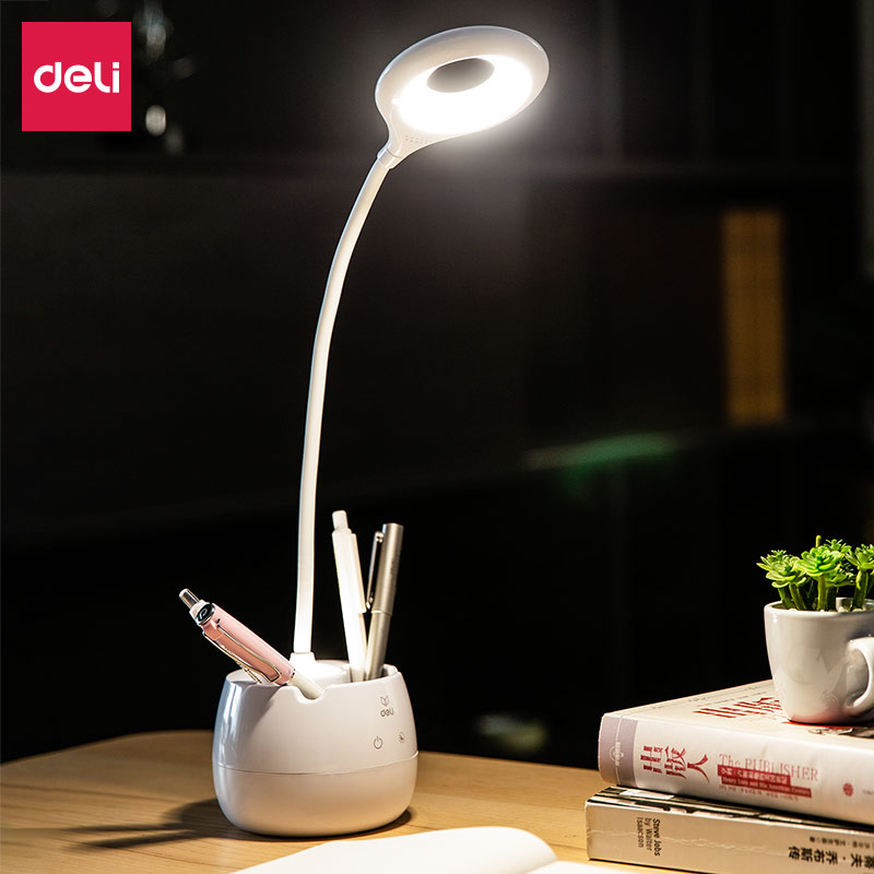 得力(deli)帶筆筒創(chuàng)意護眼臺燈 3檔調(diào)節(jié)可當(dāng)夜燈4326_http://bzsa.cn/img/images/C202108/1629707168916.jpg
