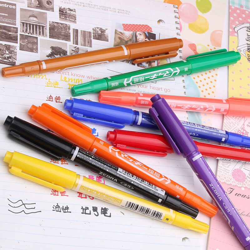 斑馬牌（ZEBRA） 速干油性小雙頭記號(hào)筆 YYTS5 紅色_http://bzsa.cn/img/images/C202110/1634284270461.jpg