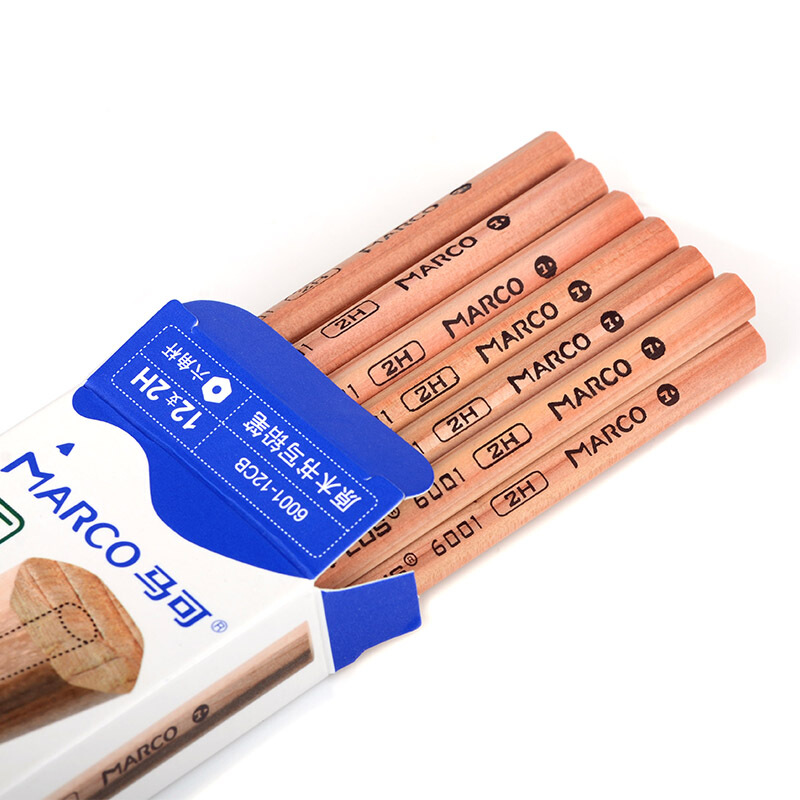馬可（Marco） 6001-12CB 書寫鉛筆 原木色六角桿（2H）_http://bzsa.cn/img/sp/102/1f2d07a0-85dd-4b2a-8d02-0bda58e446bf.jpg