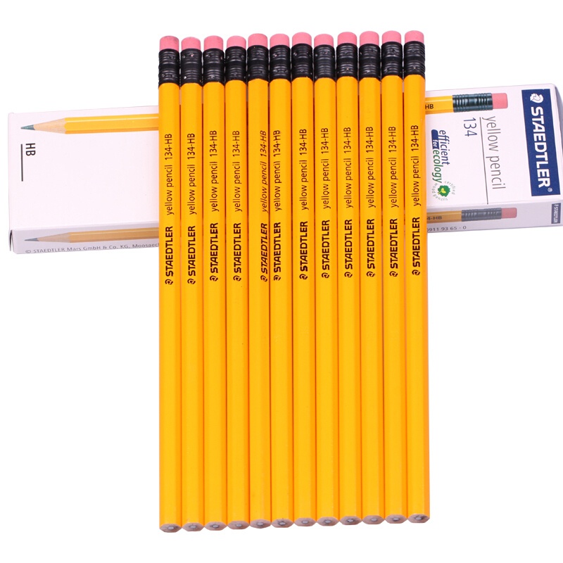 施德樓（Staedtler） 134 黃桿鉛筆 帶橡皮頭 12支裝（HB）_http://bzsa.cn/img/sp/102/678471d3-11df-4155-8d50-decb06d3cf97.jpg