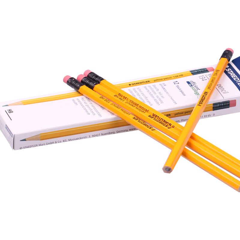 施德樓（Staedtler） 134 黃桿鉛筆 帶橡皮頭 12支裝（HB）_http://bzsa.cn/img/sp/102/6c8b6986-3060-422a-aae0-12ff85255840.jpg