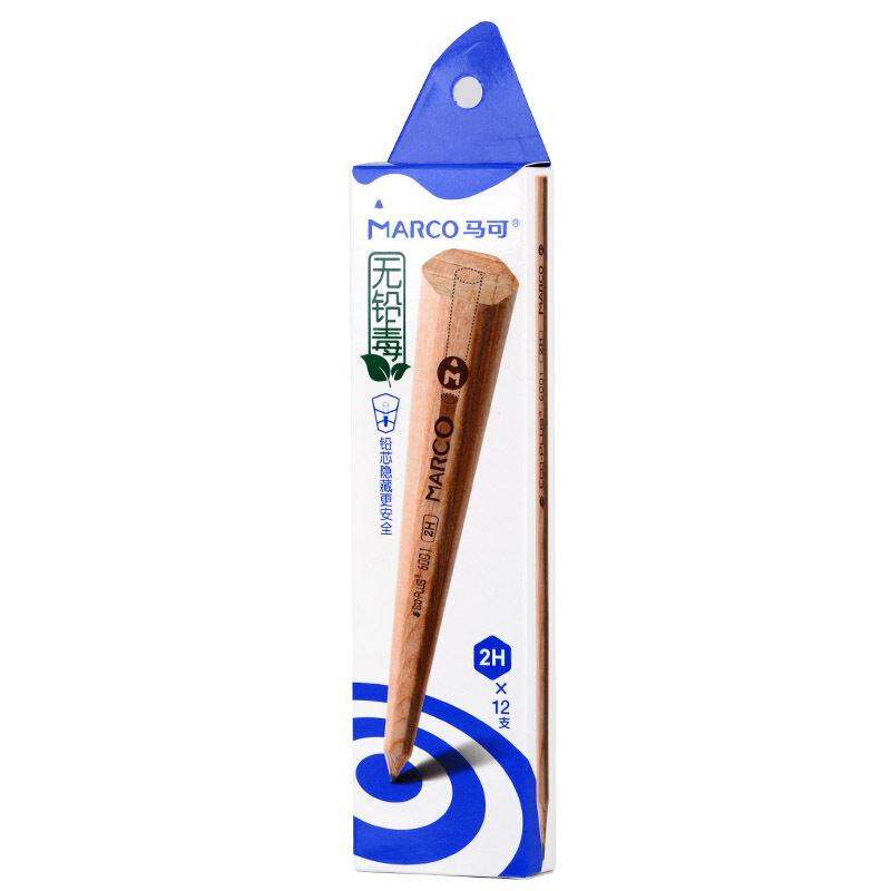 馬可（Marco） 6001-12CB 書寫鉛筆 原木色六角桿（2H）_http://bzsa.cn/img/sp/102/bd4cf005-e21b-4c14-acff-32db427d693d.jpg