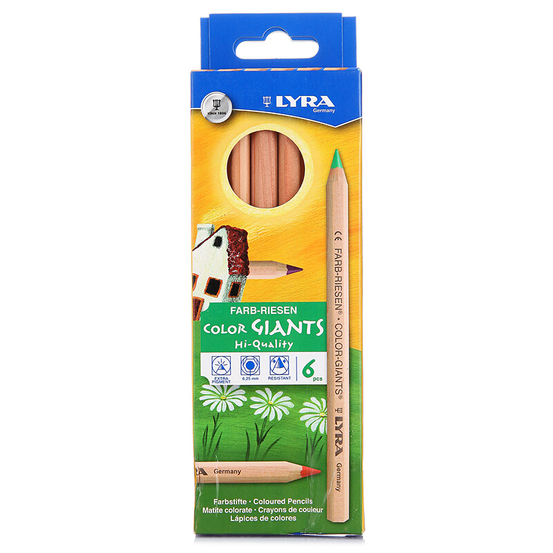 藝雅（LYRA） L3931060 兒童學(xué)生繪畫(huà)涂色 原木色彩色鉛筆 6色