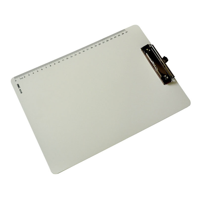 得力（deli） 9247 帶刻度塑料平夾書寫板夾 適用于A5紙