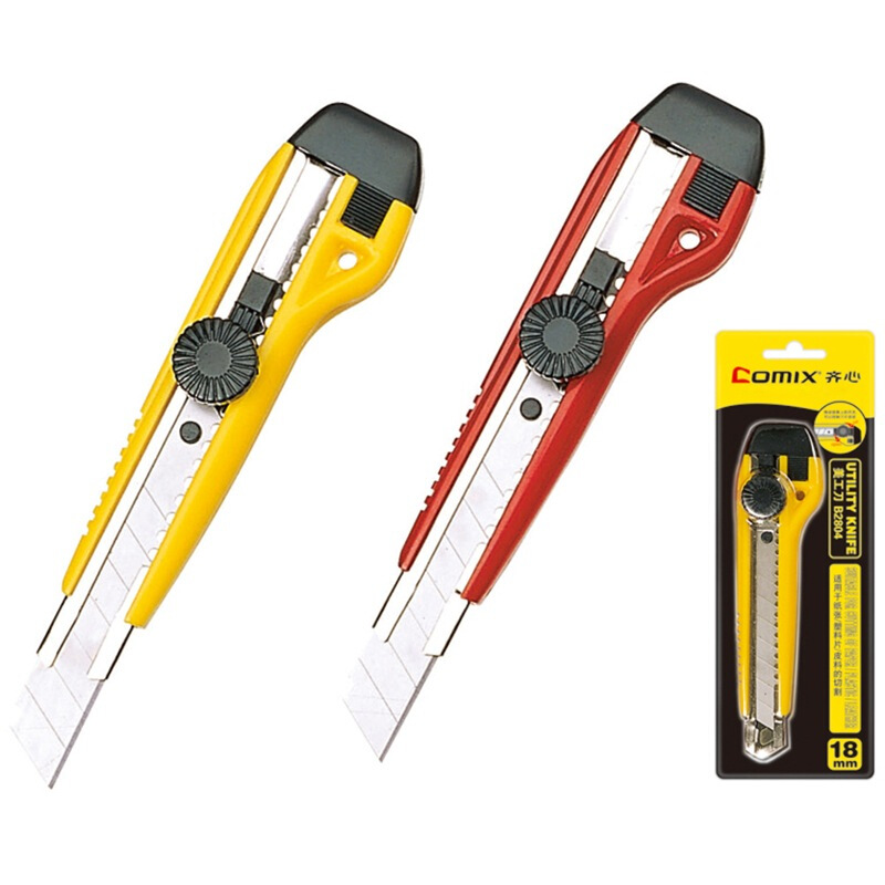 齊心（COMIX） B2804 18mm大號加強定位美工刀 壁紙刀顏色隨機_http://bzsa.cn/img/sp/142/b28f1498-32e3-4f22-9301-70e6b4da6c5f.jpg