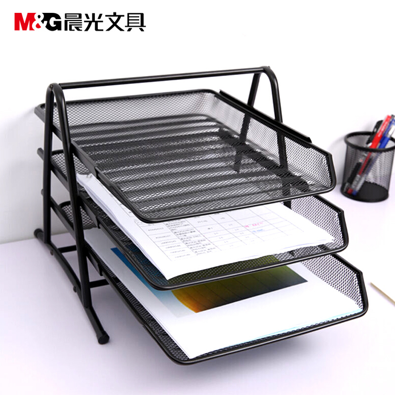 晨光（M&G） ADM94754 三層金屬網(wǎng)格文件盤文件架文件座 黑色_http://bzsa.cn/img/sp/146/43e6189f-b9af-424d-bfcb-e3bf54a1035c.jpg
