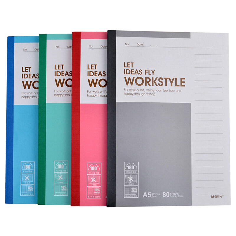 晨光（M&G） APYJU411 辦公無(wú)線裝訂本A5/80頁(yè) 5本/包