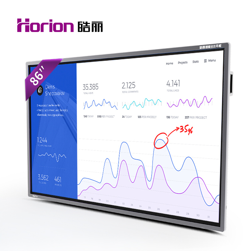 皓麗（Horion） 86M2 商顯觸控一體機(jī) 智能會議平板 液晶交互式電子白板 (86英寸/4K超高清) _http://bzsa.cn/img/sp/1724/42074690-0064-481d-84a1-173c39fc5674.jpg