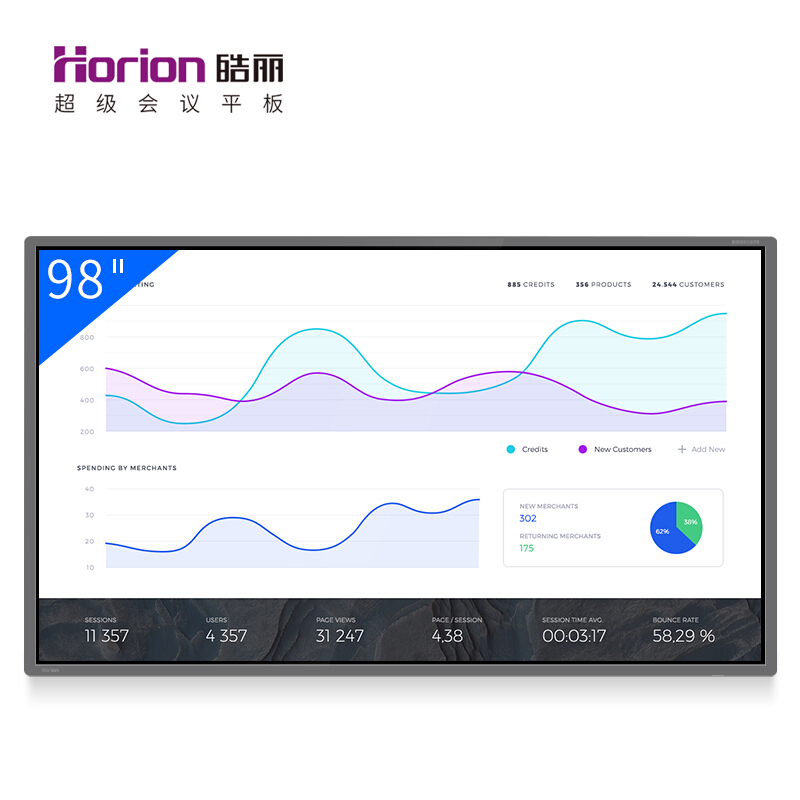 皓麗（Horion） 98M2 商顯觸控一體機 智能會議平板 液晶交互式電子白板 (98英寸/4K超高清) _http://bzsa.cn/img/sp/1724/8140c12a-f9f1-498a-bdb5-4b0fe0365fca.jpg