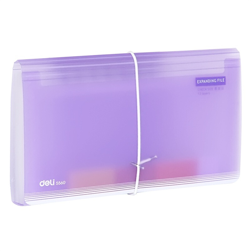 得力（deli） 5560 帶索引標(biāo)簽票據(jù)包/風(fēng)琴包 顏色隨機(jī) 